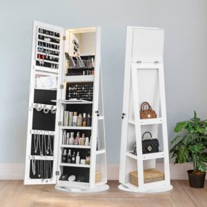 Organizador Joyero con Espejo 360° y iluminación